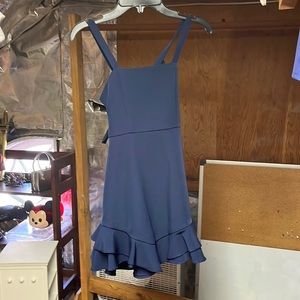 Rare editions size 7 girls dress navy blue